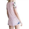 Women's Floral Stripe Pocket Tee - 7th Ray - 2 of 3