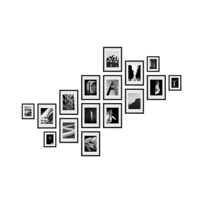 Haus and Hues Newbury Gallery Wall Frame Set with Real Glass and Mat