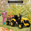 12V Battery Powered Kids Ride On Tractor with Remote Control & Detachable Trailer -Kids Tractor - 4 of 4