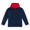 NHL Columbus Blue Jackets Girls' Faux Fur Long Sleeve Hooded Sweatshirt - 3 of 3