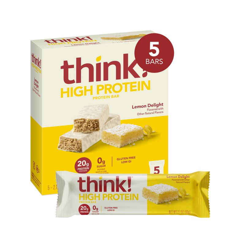 think! High Protein Lemon Delight Bars - 2.1oz/5ct, 3 of 11