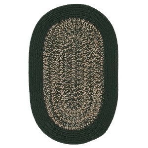 Colonial Mills Puritan Braided Runner, Green 2x5, Oval Shape - 1 of 4