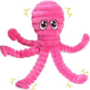 ZippyPaws 27” Extra Large Plush Octopus Dog Toy, Crinkle Squeaky Chew Toy for Large Breeds, Green - 1 of 4