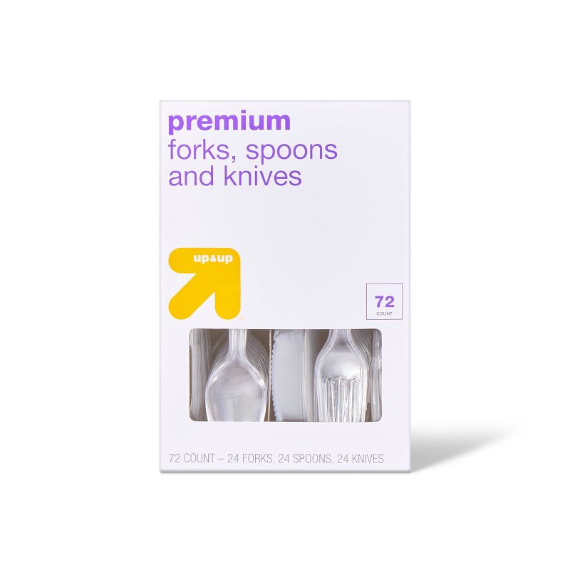 Premium Plastic Forks Spoons and Knives - 72ct - up &#38; up&#8482;, 1 of 4