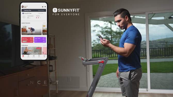 Sunny Health &#38; Fitness Helius Lite Smart Brushless Motor Treadpad Treadmill, 2 of 20, play video