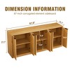 ModernLuxe Wavy Sideboard with Curved Design, Storage Cabinet Versatile TV Stand & Vintage Style Accent Cabinet - 4 of 4