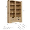 71" Tall Bookshelves with 4 Drawers,6 Tier Large Bookcase,Standing Shelving Unit for Living Room, Kitchen, Home Office - 2 of 4