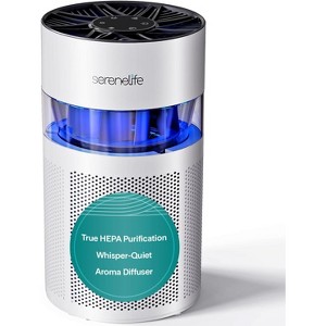 SereneLife Air Purifier with HEPA 13 Filter & Aroma Box (SLARP280WT) - White - 1 of 4