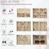 Lockable 6 - Tier Leather Jewelry Box with 5 Drawers, Mirror for Women's Rings, Necklaces, Earrings, Bracelets Organizer - 4 of 4