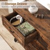 Entryway Table,  Console Table with storage Drawers, 3 Tier Industrial Metal Sofa Table, Behind Couch Table, Hallway Table for Entry, Living Room - 4 of 4