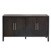 NicBex 60" Modern 4-Door Sideboard,Kitchen Storage Cabinets with Metal Handles and 4 Shelves for Kitchen and Dining Room,Gray/Black/Walnut - 2 of 4
