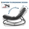 Indoor/Outdoor Papasan Rocking Chair, Egg Chair with Removable Cushion, 450 lbs Capacity, Rust-Resistant for Patio, Porch - 4 of 4