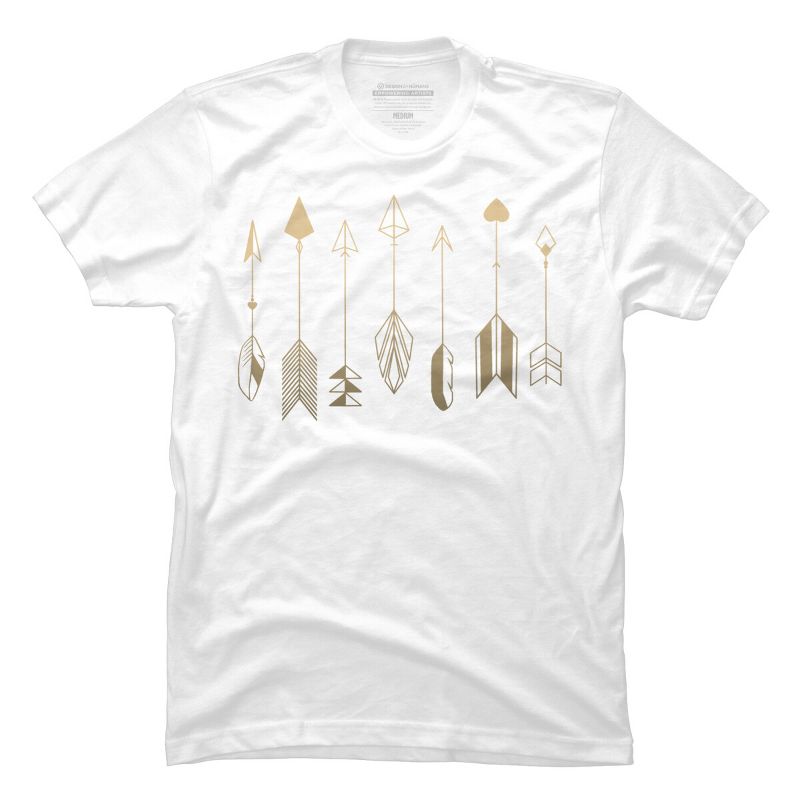 Men's Design By Humans Be Brave Little Arrow (gold) By staceyroman T-Shirt, 1 of 3