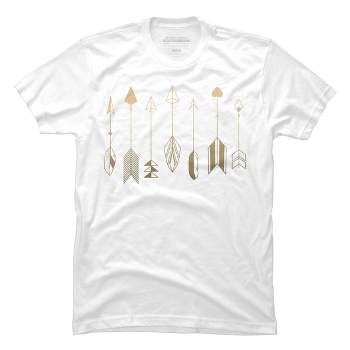 Men's Design By Humans Be Brave Little Arrow (gold) By staceyroman T-Shirt