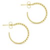 SHINE by Sterling Forever Sterling Silver Mini CZ Bezel Hoops - 2 of 2
