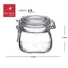 Bormioli Rocco Fido Glass Jars - 17.5 oz Airtight Containers with Clamp Lids & Rubber Seals, BPA-Free Dishwasher Safe - Set of 6 - 2 of 4