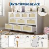 10 Drawer Rattan Dresser, 59" Boho Dresser with Gold Metal Handles - 4 of 4