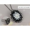 Alilang Vintage Gothic Cameo Rose Brooch Pin with Antique Silvery Tone and Rhinestone Accents - 3 of 4