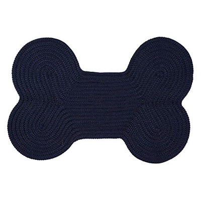 Colonial Mills Dog Bone Solid Scatter Rug, 18 by 30-Inch, Navy