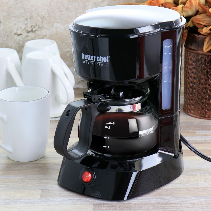 Better Chef 4 Cup Compact Coffee Maker with Removable Filter Basket, 3 of 8