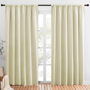 NICETOWN Blackout Curtains Rod Pocket Thermal Insulated Privacy Drapes (2 Panels) - 1 of 4