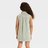 Girls' Sleeveless Denim Shirtdress - Cat & Jack™ Green - 2 of 3