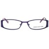Jones New York J461 51mm Women's Metal Oval Designer Eyeglasses OR Blue Light Filter OR Reading Glasses in Plum Purple Zebra Stripe - 3 of 3