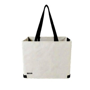 RovR LandR Collapsible Canvas Bin and Grocery Tote Storage Case White ...