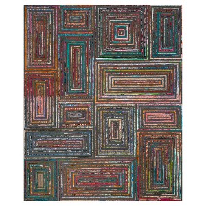 Charcoal Abstract Tufted Area Rug - (9
