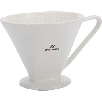 Westmark Coffee Filter Brasilia 6 Cups - Classic Aromatic Brew, Size 6, White Porcelain