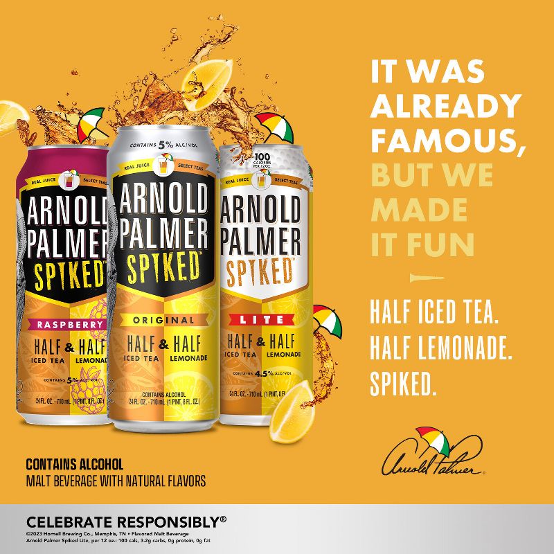 Arnold Palmer Spiked Half &#38; Half Original Flavored Malt Beverage - 6pk/12 fl oz Cans, 5 of 10