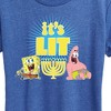 Women's - SpongeBob SquarePants - It's Lit Hanukkah Short Sleeve Graphic T-Shirt - 2 of 4