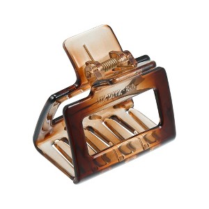 Unique Bargains Women's 2.05" Claw Clip Hair Accessories No Slip Grip Plastic Brown 1 Pc - 1 of 4