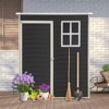 5x3ft Resin Outdoor Storage Shed Kit-Perfect to Store Patio Furniture,Black - 3 of 4
