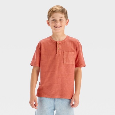 Boys' Short Sleeve Relaxed Fit Henley T-Shirt - Cat & Jack™