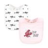Hudson Baby Infant Girl Cotton Bibs, Girl Whale Shark, One Size - 4 of 4