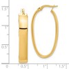 Black Bow Jewelry 6mm Polished 14k Yellow Gold Oval Hoop Earrings, 32mm (1 1/4 Inch) - 4 of 4