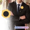Unique Bargains Wedding Camellia Flower Groom Boutonnieres Lapel Pins for Men 1 Pc - 4 of 4