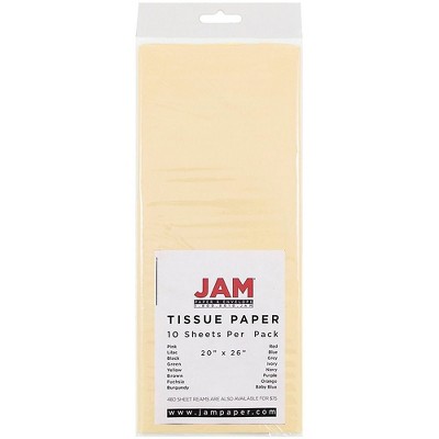 JAM Paper Gift Tissue Paper Ivory 10 Sheets/Pack 1155677