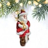 Holly Jolly Santa Claus with Gift Bag and Toys Blown Glass Christmas Ornament| OrnamentallyYou - 4 of 4