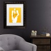 Trademark Fine Art - Francesco Gulina  Girl in Bathing Suit Yellow Matted Framed Art - 2 of 4