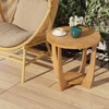 JIONJOY Farmhouse End Table with Lower Shelf   - Rustic Round Side Table for Living Room - 2 of 4
