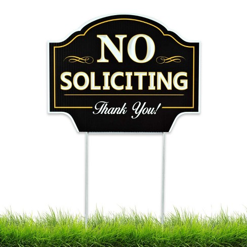 No Soliciting Yard Sign