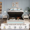 Lift Up Storage Bed Frame, Upholstered Platform Bed with Led Lights & Hydraulic Storage - 3 of 4