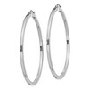 Black Bow Jewelry 2mm, Sterling Silver, Polished Square Hoops - 50mm (1 7/8 Inch) - 2 of 4