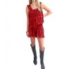 Women's Zoey Ruffle Shirred Swing Tank - ADRIENNE - 3 of 3