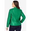 Jessica London Women's Plus Size Zip Front Leather Jacket - 3 of 4