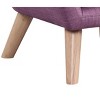 NicBex Linen Accent Chair,Upholstered Living Room Chairs with Button Tufted Back and Natural Finish Wooden Legs,Accent Chairs for Living Room - 3 of 4