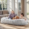 Human Dog Bed, Large Size Fits You and Pets, Washable Faux Fur Dog Bed for People Doze Off, Napping Orthopedic Dog Bed - 2 of 3