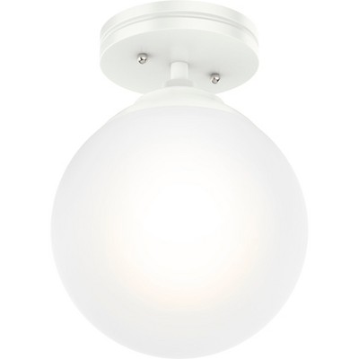 Hepburn Modern Matte White Globe Flush Mount with LED